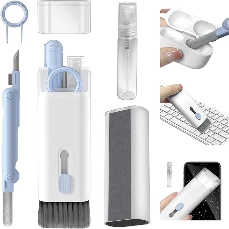 Keycap Puller Ring - 7-in-1 computer toetsenbord reinigingsborstelset, oortelefoon reinigingspen