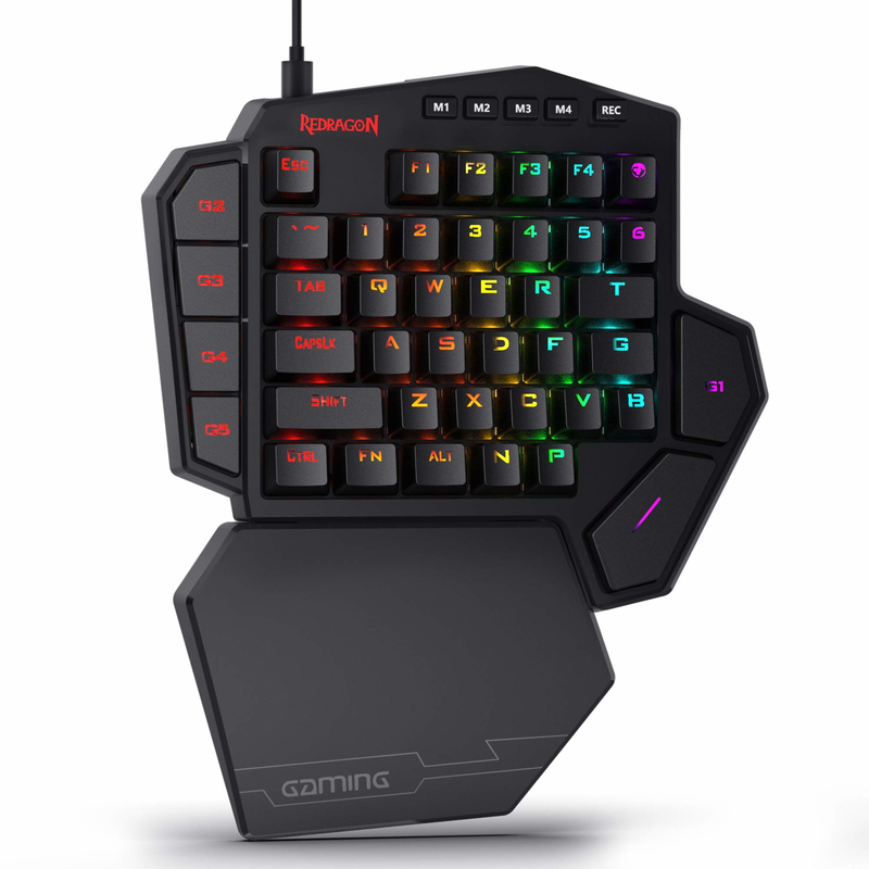 Gaming Keyboard 1 Hand - Redragon K585 DITI RGB mechanisch gamingtoetsenbord