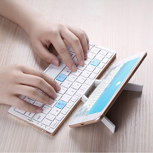 Gaming Keyboard Budget - Tri-Opvouwbare Opvouwbare Bluetooth Draadloze Toetsenbord Aluminium