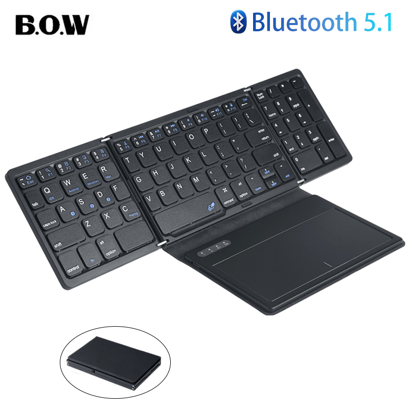 Gaming Keyboard Budget - BOW Opvouwbaar Bluetooth-toetsenbord met touchpad Zak