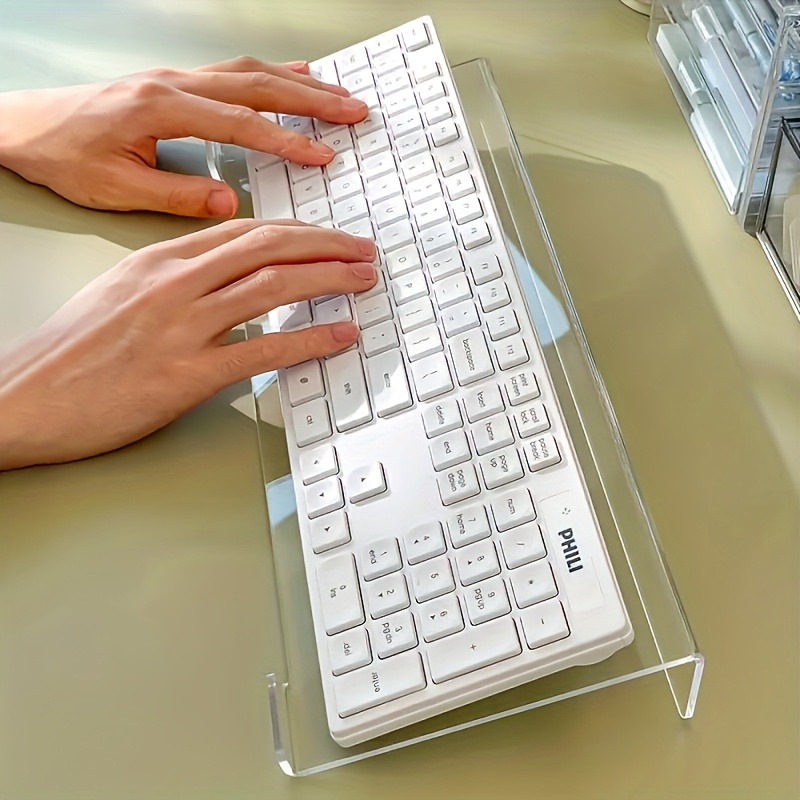 Gaming Keyboard Ergonomic - Acryl toetsenbordstandaard, transparante desktop-organizer, geschikt voor