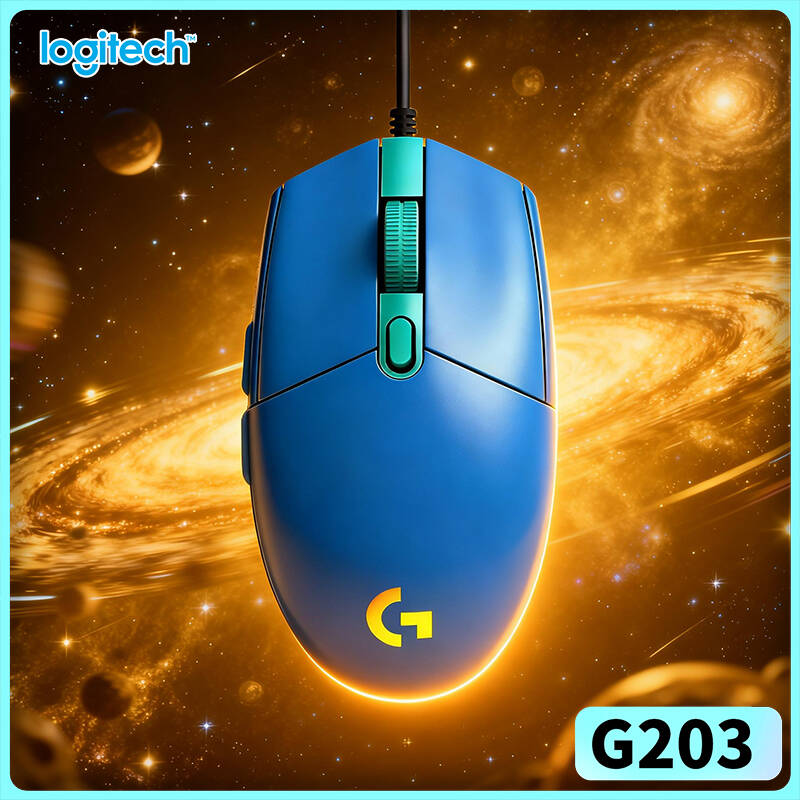 Logitech Mouse G203 - Logitech G203 bekabelde gamingmuis, handig, zonder