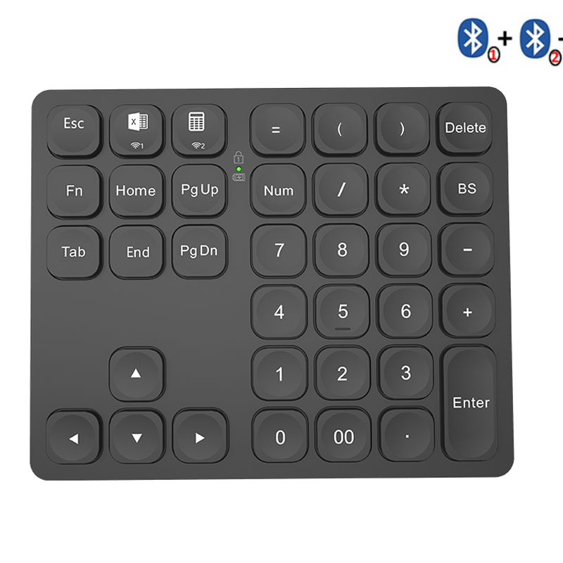 Gaming Keyboard Budget - BOW Dual Bluetooth numeriek toetsenbord Oplaadbaar
