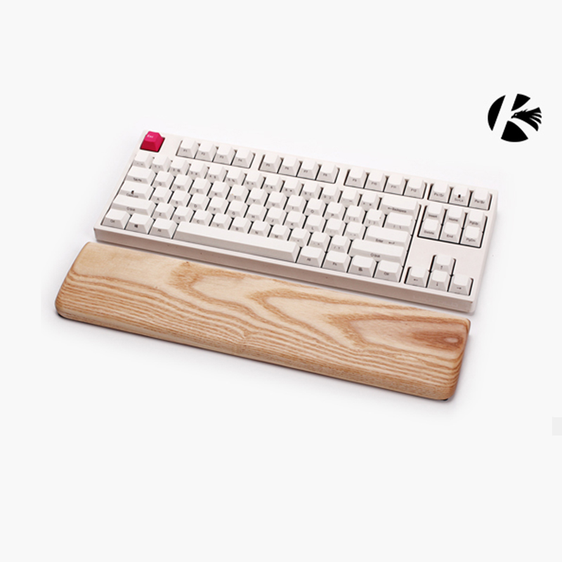 Gaming Keyboard Ergonomic - Kashcy massief Ashtree houten palmsteun voor