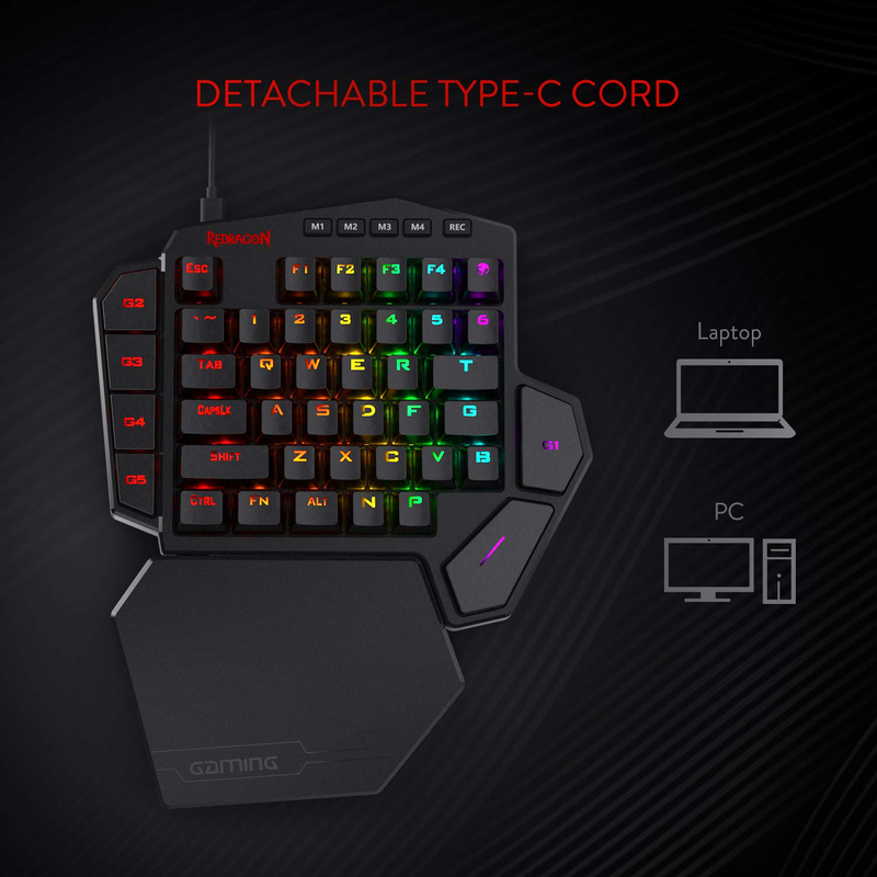 Redragon K585 DITI RGB mechani - Gaming Keyboard 1 Hand recensie en prijs