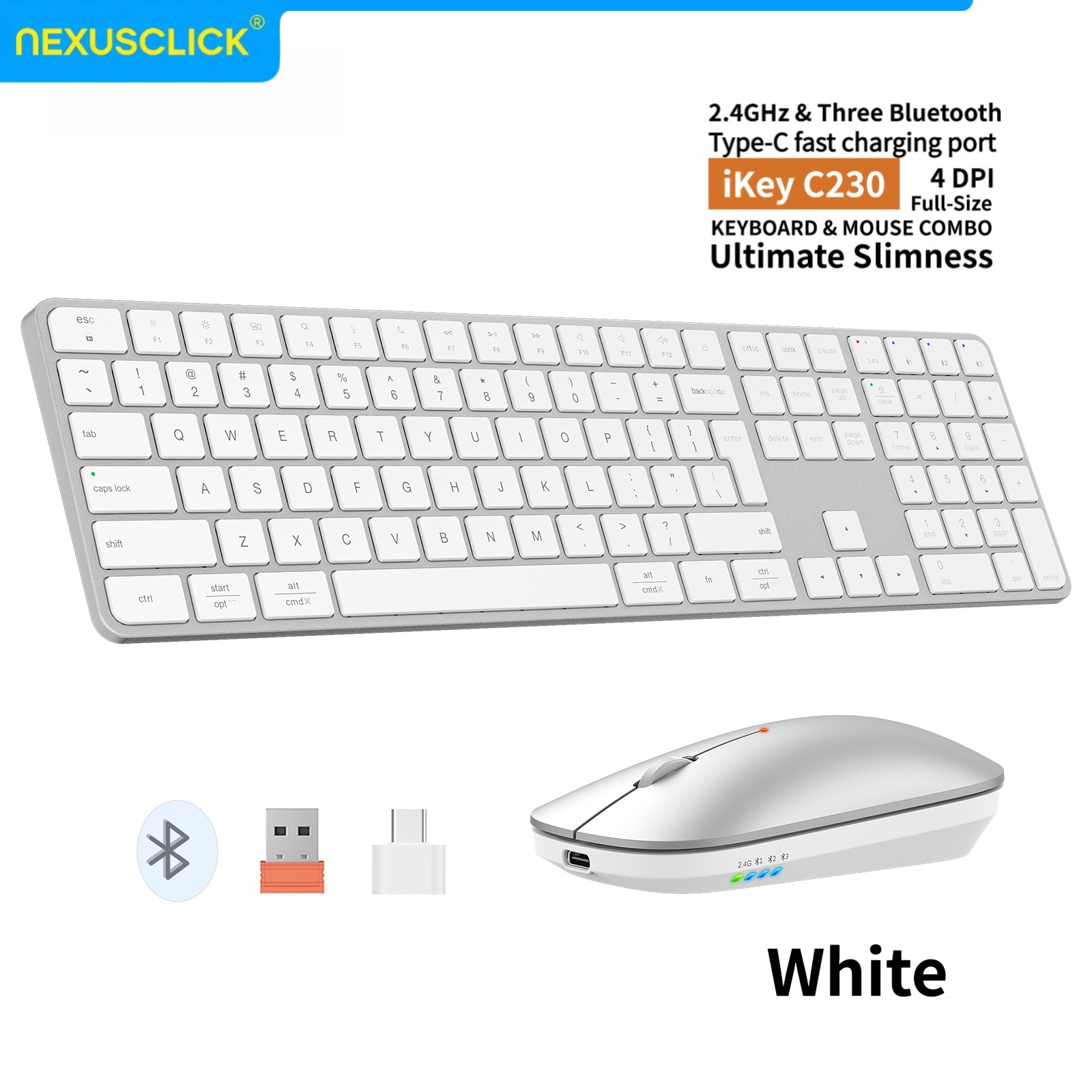 NexusClick Oplaadbaar Draadloo - Gaming Keyboard Mouse Combo recensie en prijs