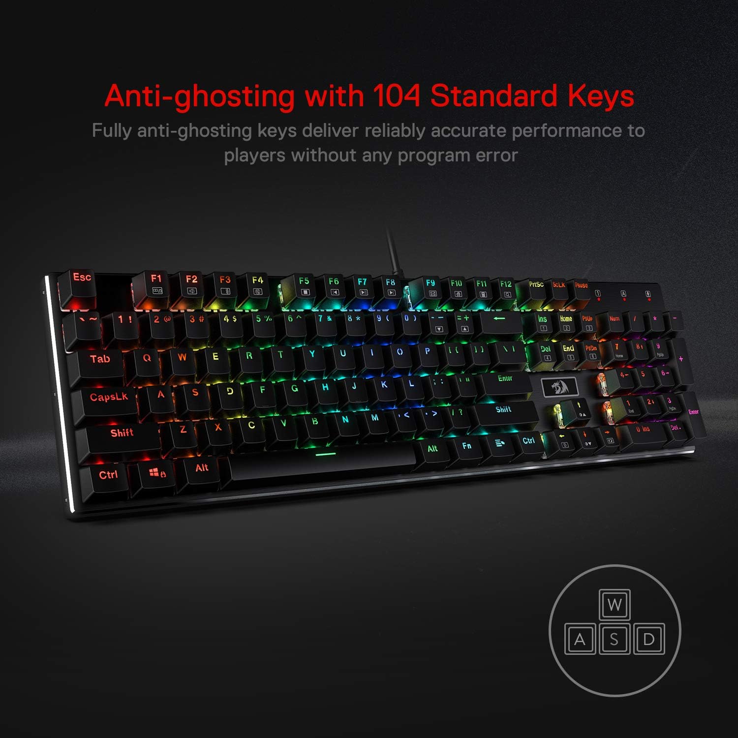 Redragon K556 Rgb Led-Achtergr - Gaming Keyboard No Noise recensie en prijs