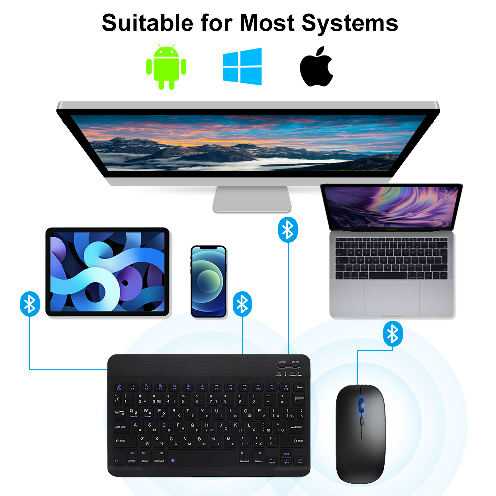 Bluetooth-toetsenbord en muis  - Gaming Keyboard Ergonomic recensie en prijs