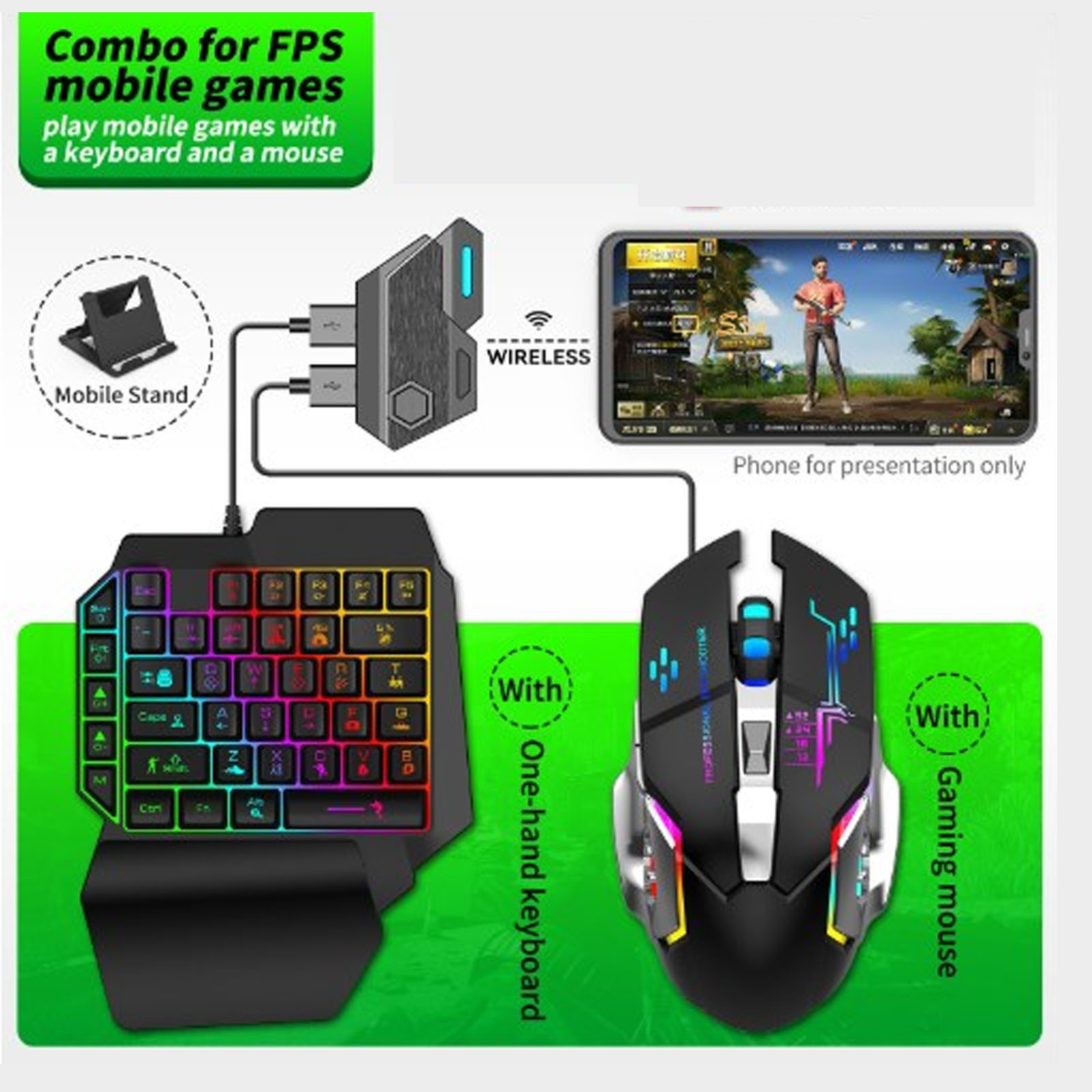 Toetsenbord-muis-converterset  - Gaming Keyboard Mouse Combo recensie en prijs
