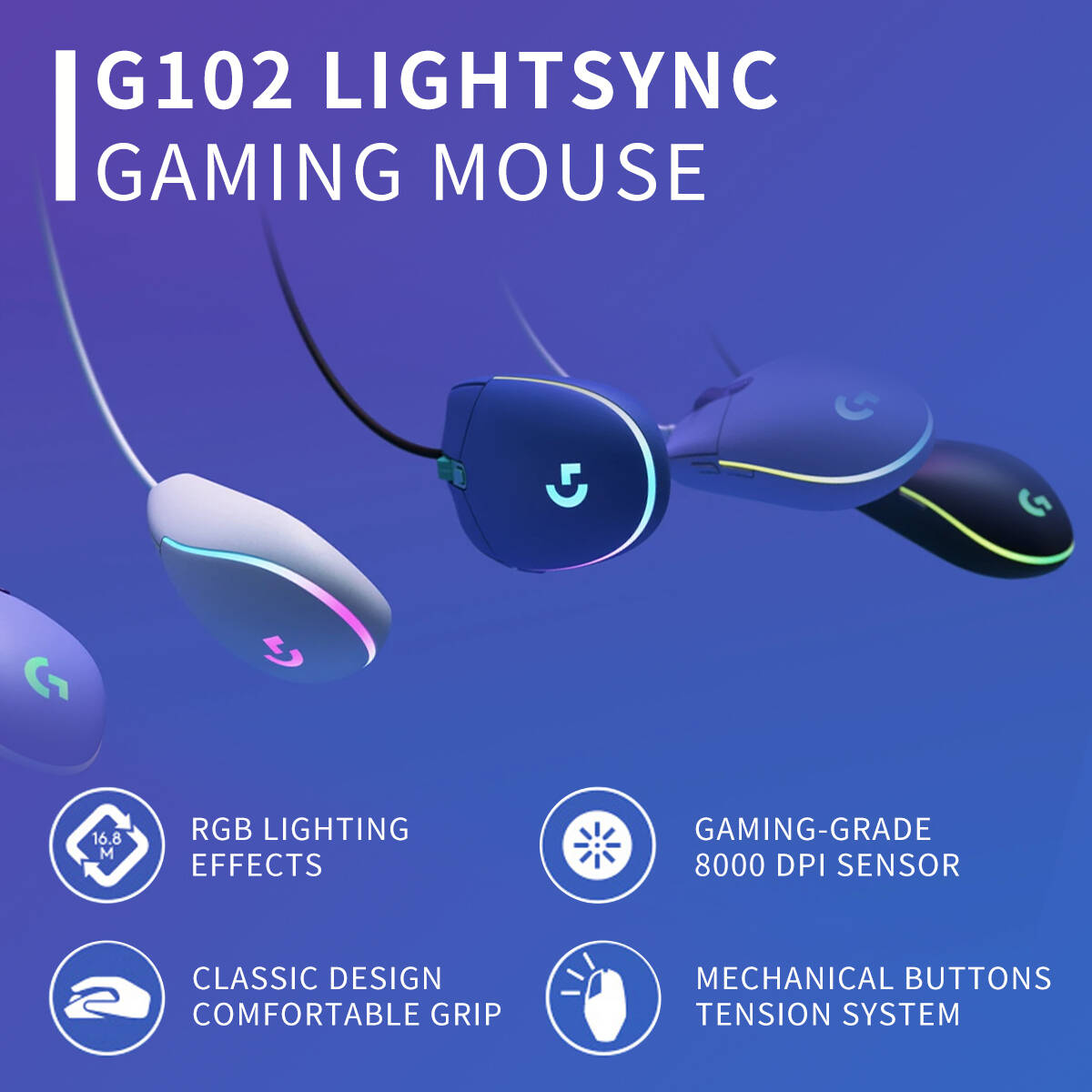 G102 Logitech G203 bedrade USB - Logitech Mouse G203 recensie en prijs