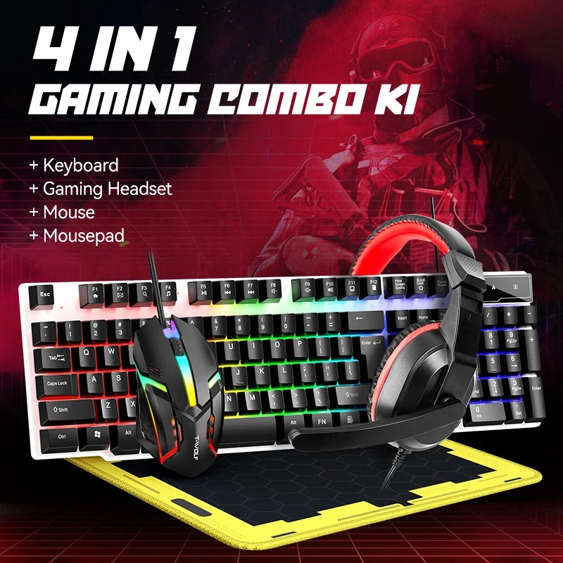 NIEUWE USB-toetsenbord- en mui - Gaming Keyboard Mouse Combo recensie en prijs