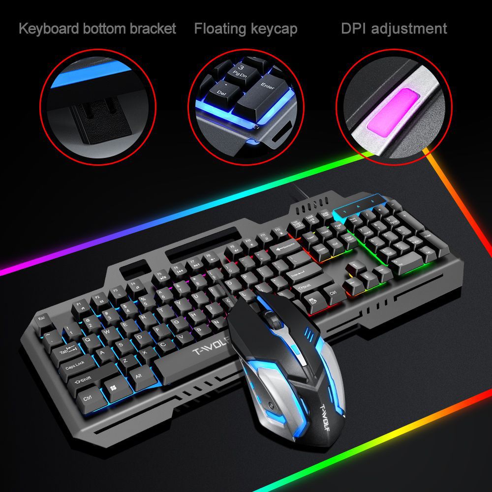 T WOLF TF600 Bedraad gamingtoe - Gaming Keyboard Mouse Combo recensie en prijs