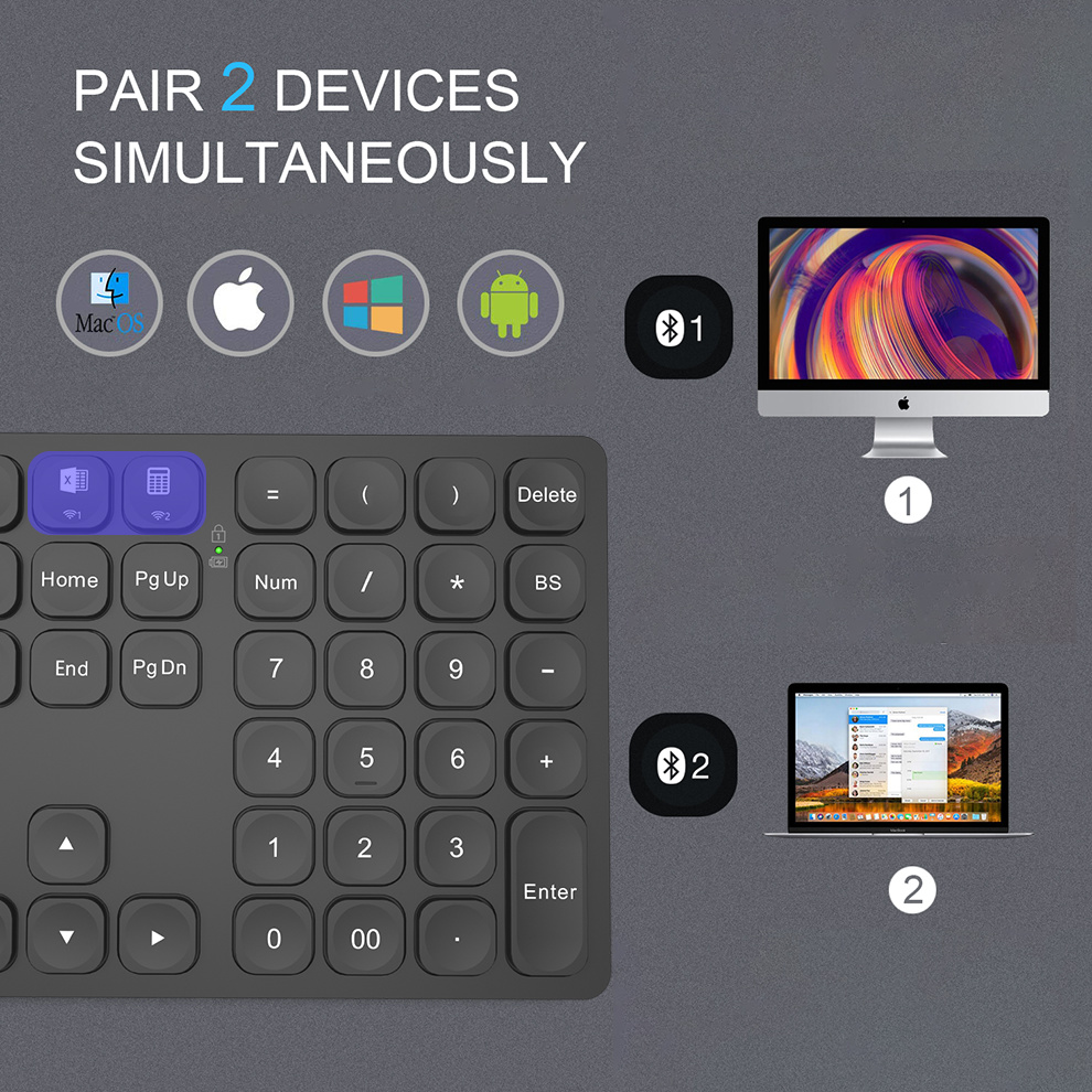 BOW Dual Bluetooth numeriek to - Gaming Keyboard Budget recensie en prijs