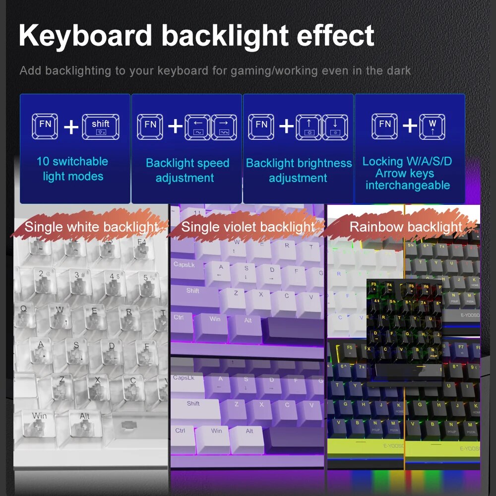 E-YOOSO Z94 Usb Mechanische Ga - Gaming Keyboard Budget recensie en prijs